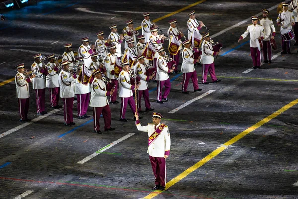 Moscow Russia September 2021 Military Band Festival Performance Red Square — Stock Photo, Image