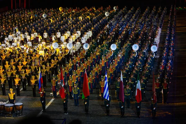 Μόσχα Ρωσία Σεπτεμβριου 2021 Φεστιβάλ Στρατιωτικής Μπάντας Παράσταση Στην Κόκκινη — Φωτογραφία Αρχείου