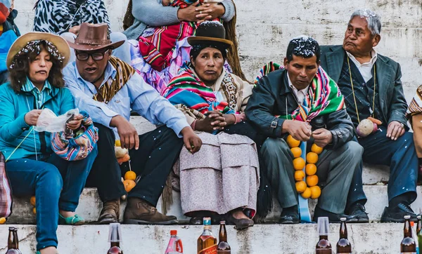Quime Paz Bolivia Julio 2016 Joven Toca Bombo Durante Festival — Foto de Stock