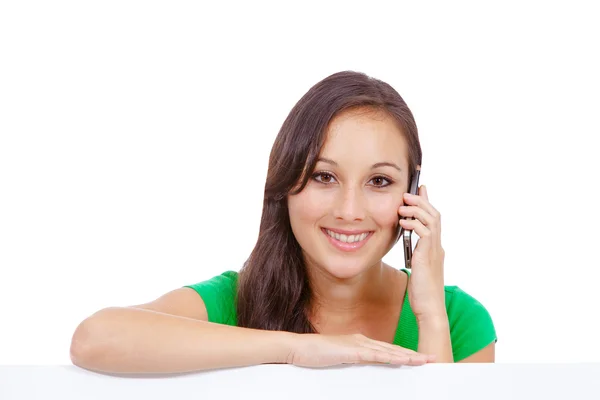 Call center headset woman sign Stock Photo