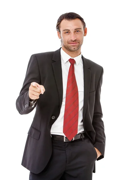 Guapo caucásico joven hombre de negocios . — Foto de Stock