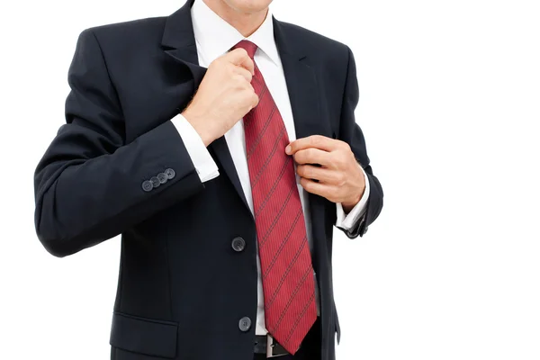 A business man getting dressed and ready for work — Stock Photo, Image