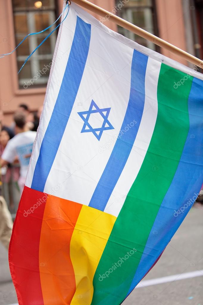 Israel Rainbow Flag on the Pride Parade