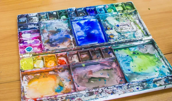Palette of water color — Stock Photo, Image