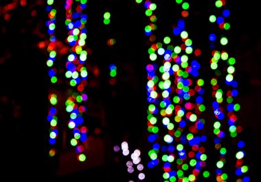 gece ışık soyut bokeh