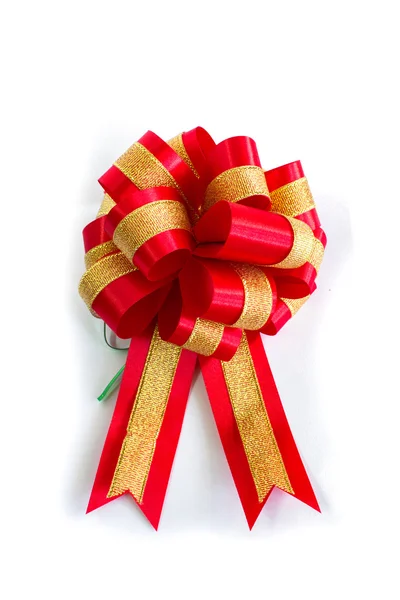 Lazo de regalo de satén de cinta roja —  Fotos de Stock