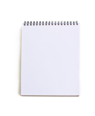 Boş beyaz not defteri 