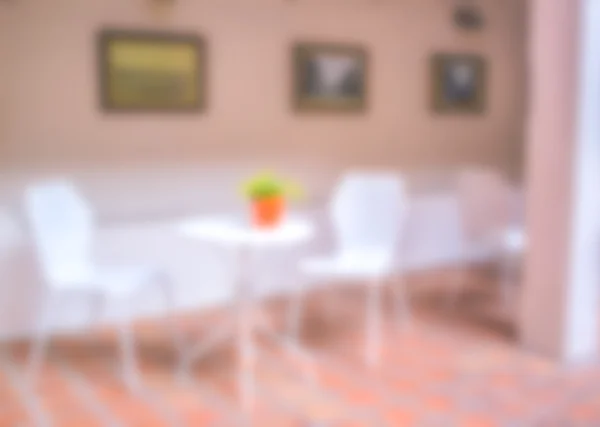 Blur photo of table and chair — Stock Photo, Image