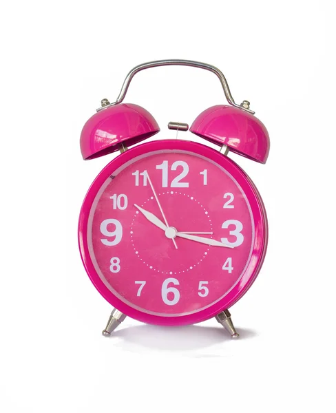 핑크 자명종 시계 — 스톡 사진