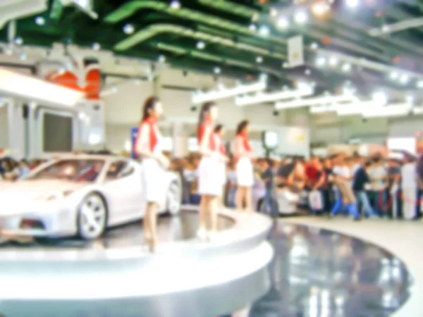 Blurred Photo Car Presenter Motor Show Thailand Background Use — Stock Photo, Image