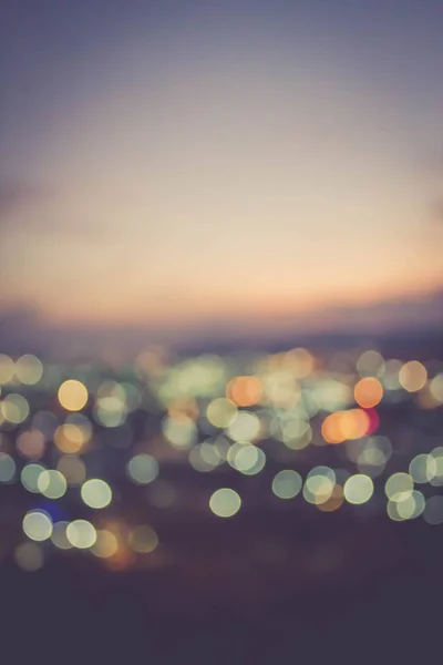 Astratto Bokeh Sfocatura Della Città Luce Notturna Tramonto — Foto Stock