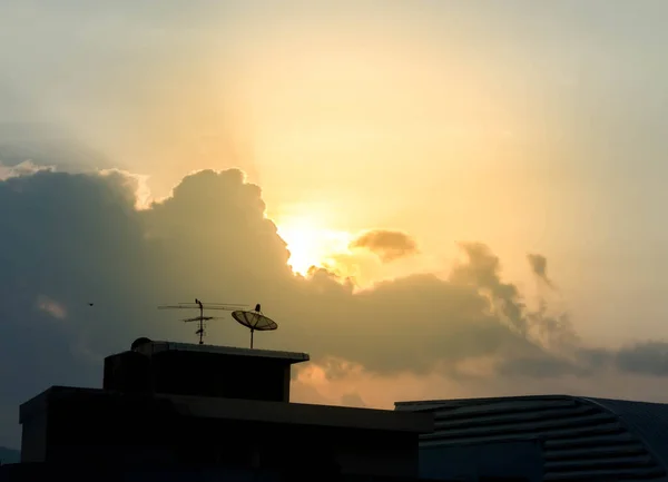 Ciel Avec Nuage Lumière Soleil — Photo