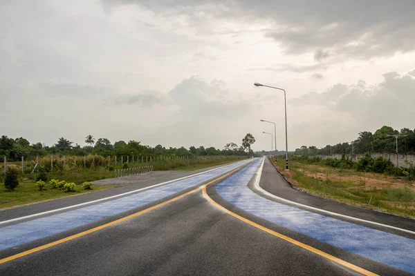 Cykelväg Vid Hat Yai Stad Songkhla Thailand — Stockfoto