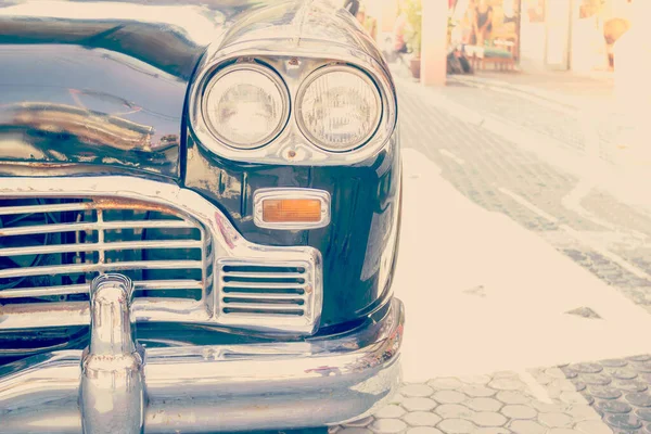 Headlight Lamp Vintage Classic Car Retro Filter — Stock Photo, Image