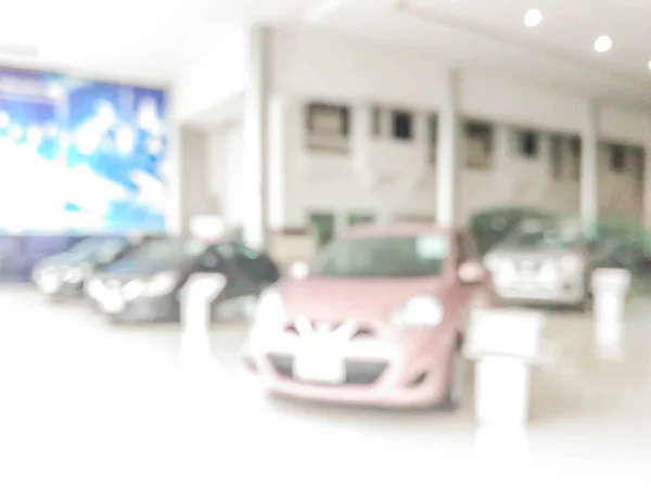 Abstraktní Rozmazané Auto Showroom Pro Použití Pozadí — Stock fotografie