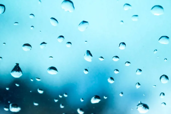 Foto Astratta Goccia Acqua Specchio Blu Uso Sfondo — Foto Stock