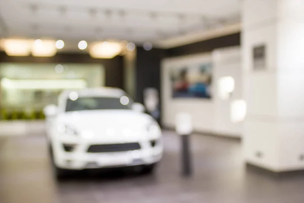 Wazig Showroom Auto Voor Achtergrond Gebruik — Stockfoto