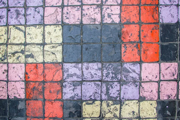 Rustic Color Tile Floor Texture — Stock Photo, Image