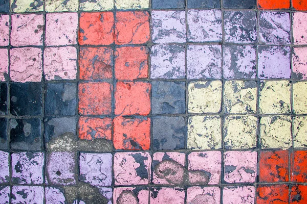 Rustic Color Tile Floor Texture — Stock Photo, Image