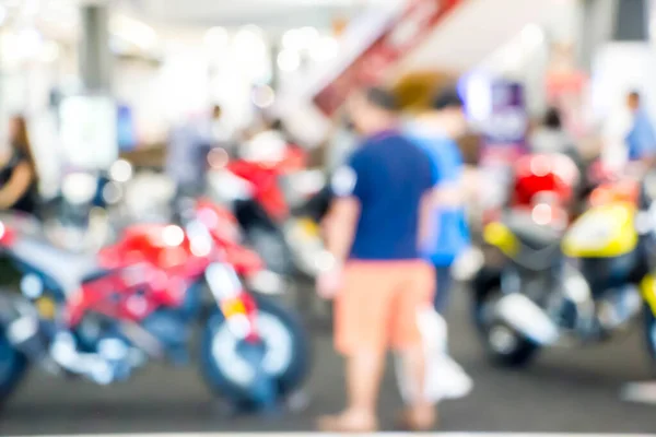 Blurred People Motorcycle Exhibition — Stock Photo, Image