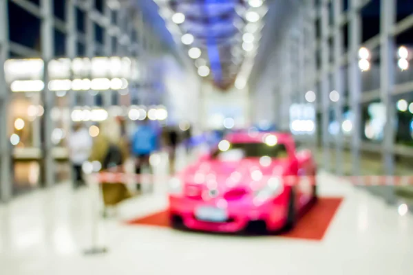 Visitatori Offuscati Salone Automobilistico Esposizione Automobili — Foto Stock