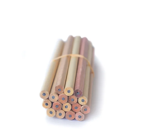 Crayons en bois naturel — Photo