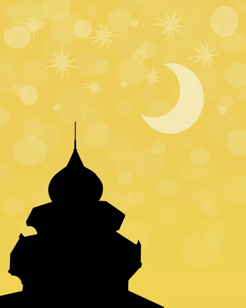 Silhouette della masjid — Foto Stock