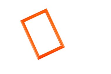 Beyaz arka plan üzerinde izole kırmızı fotoğraf çerçevesi