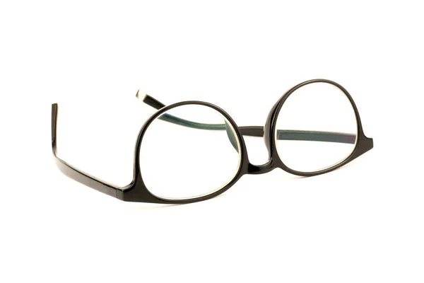 Černé Sluneční Brýle Izolované Bílém Pozadí Brýle Pro Zlepšení Zraku — Stock fotografie