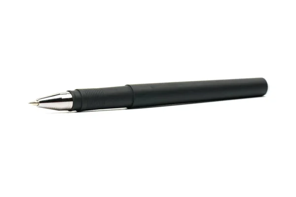 Ballpoint Pen Black Isolated White Background — Stock Photo, Image