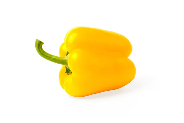 Sweet Yellow Bell Pepper Isolated White Background — Stock Photo, Image