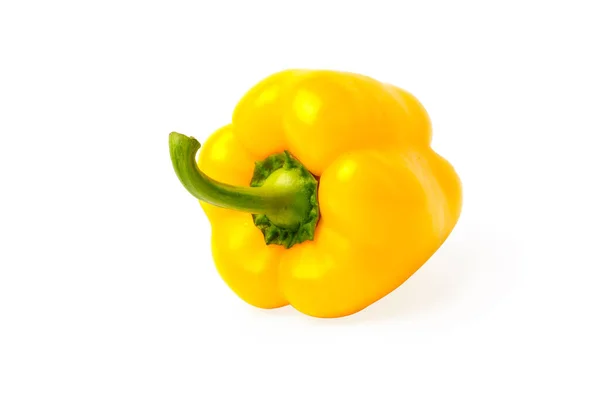 孤立的甜椒 在白色背景上分离出一只黄色的铃铛 — 图库照片