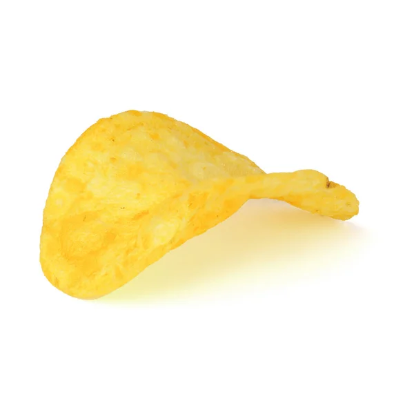 Kartoffelchips Isoliert Auf Weißem Hintergrund Volle Schärfentiefe — Stockfoto