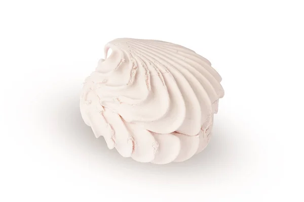 Rosa Baiser Isoliert Auf Weißem Hintergrund Süßes Dessert Nahaufnahme — Stockfoto