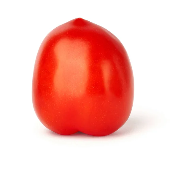 Une Tomate Isolée Sur Fond Blanc Tomate Rouge Fraîche Pleine — Photo