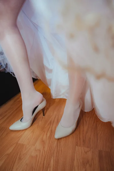 Scarpe abito da sposa — Foto Stock