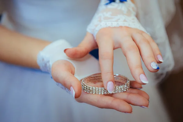 Brautkleid Hochzeitsschmuck. — Stockfoto