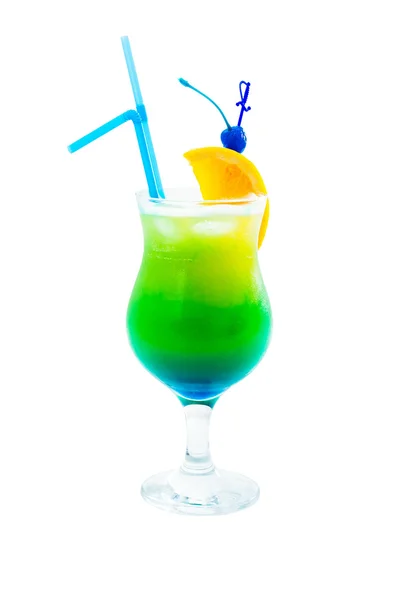 Long Drink alkoholische Cocktails isoliert auf weißem Hintergrund — Stockfoto