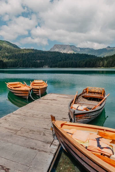 Lago Negro Crno Jezero Norte Montenegro Lago Glacial Monte Durmitor — Foto de Stock