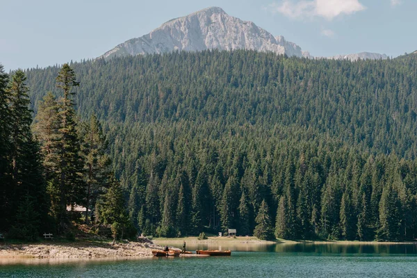 Lago Negro Crno Jezero Norte Montenegro Lago Glacial Monte Durmitor — Fotografia de Stock