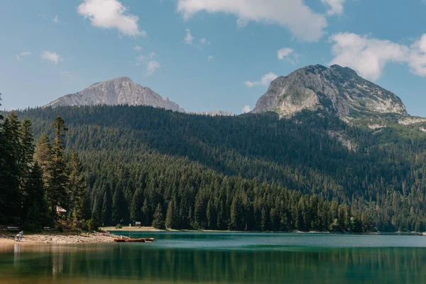 Lago Negro Crno Jezero Norte Montenegro Lago Glacial Monte Durmitor — Fotografia de Stock