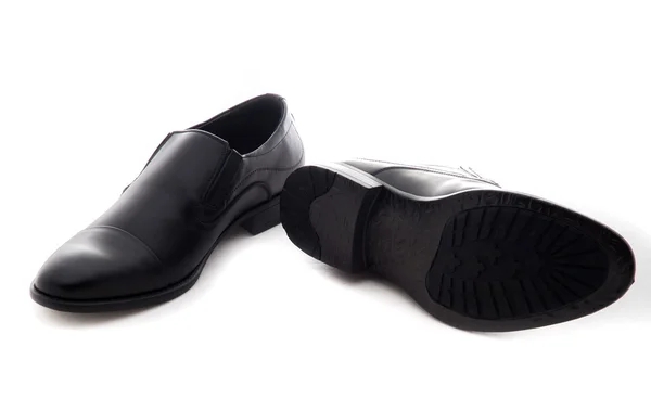 Manliga skor över vit bakgrund — Stockfoto