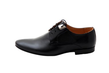 Klasik deri erkek ayakkabı beyaz arka plan izole. Erkek modası .