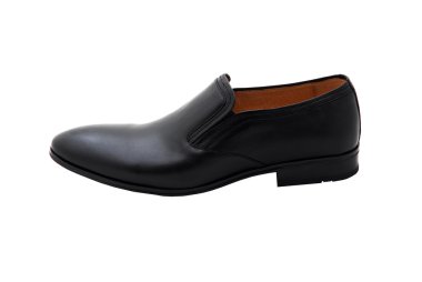 Klasik deri erkek ayakkabı beyaz arka plan izole. Erkek modası .