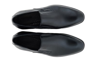 Klasik deri erkek ayakkabı beyaz arka plan izole. Erkek modası .