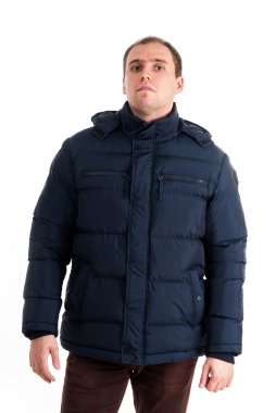 Ceket yakışıklı adam portresi. Beyaz arka plan üzerinde izole