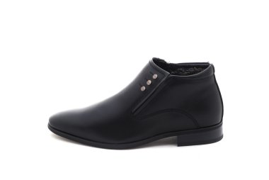 Stüdyo Çift Klasik erkek ayakkabı bir kadeh. Beyaz arka plan üzerinde izole