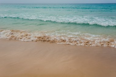 Tropik cenneti. Dominik Cumhuriyeti, Seyşeller, Caribbean, Mauritius, Filipinler, Bahamalar. Uzak Cennet plaj rahatlatıcı. Vintage.