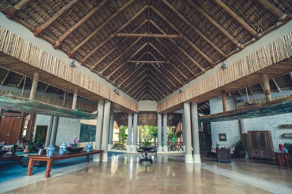 Lobby interior of luxury hotel reception.  tropical resort hall, travel background Stock Image