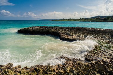 Dominik Cumhuriyeti, Seyşeller, Caribbean, Mauritius, Filipinler, Bahamalar uzak tropik cenneti sahilde rahatlatıcı.